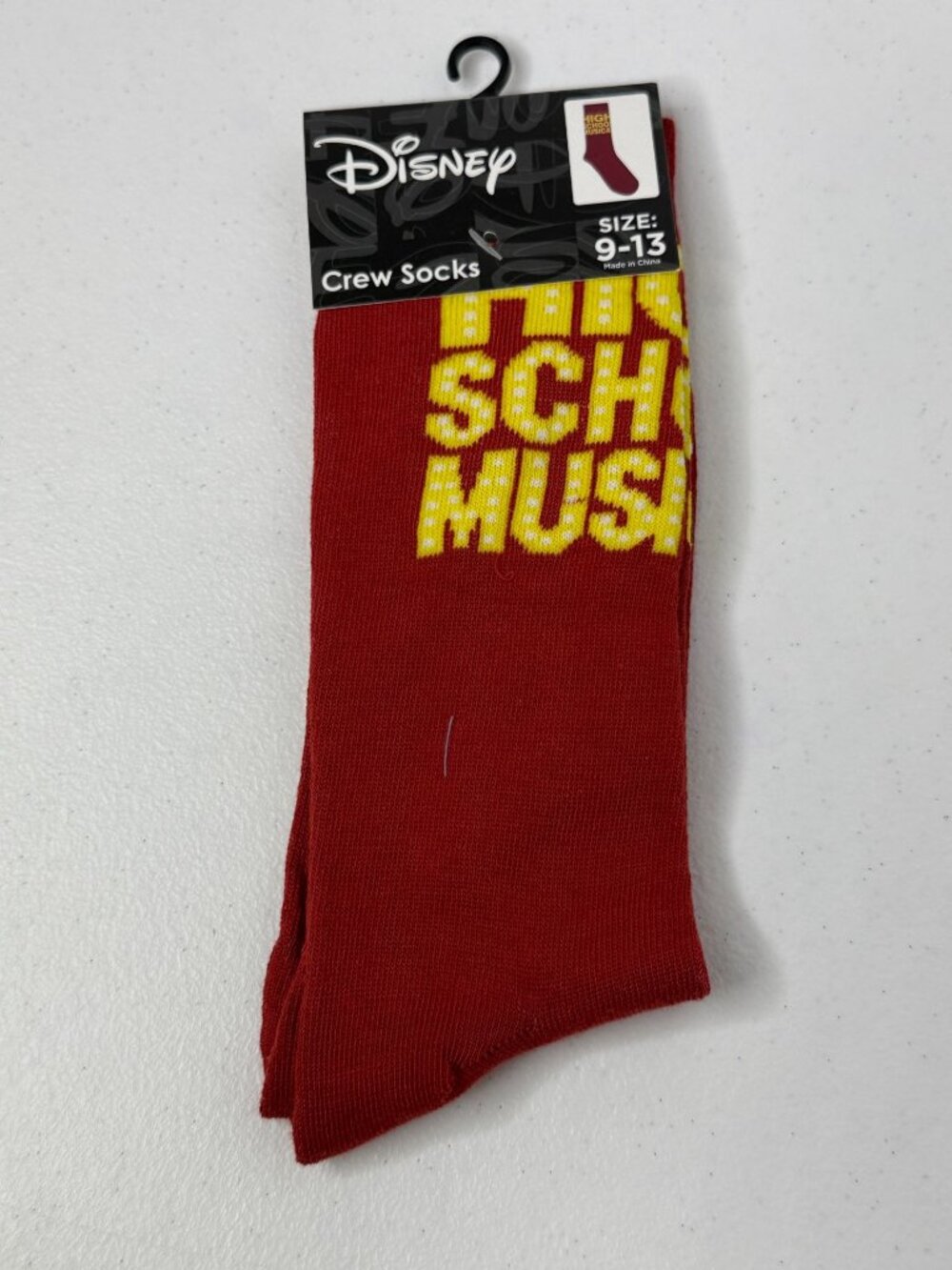 Disney High School Musical Crew Socks 9-13 Red Y2K Nostalgia New